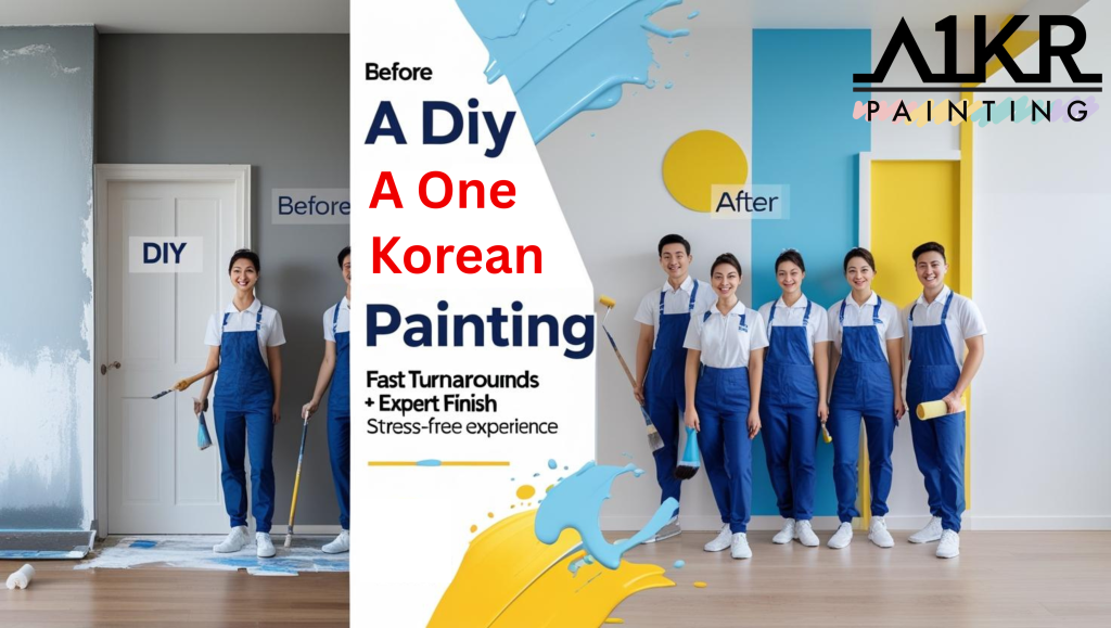 before after painting | When to Call a Pro: Recognizing the Limits of DIY House Painting | A One Korean Painting